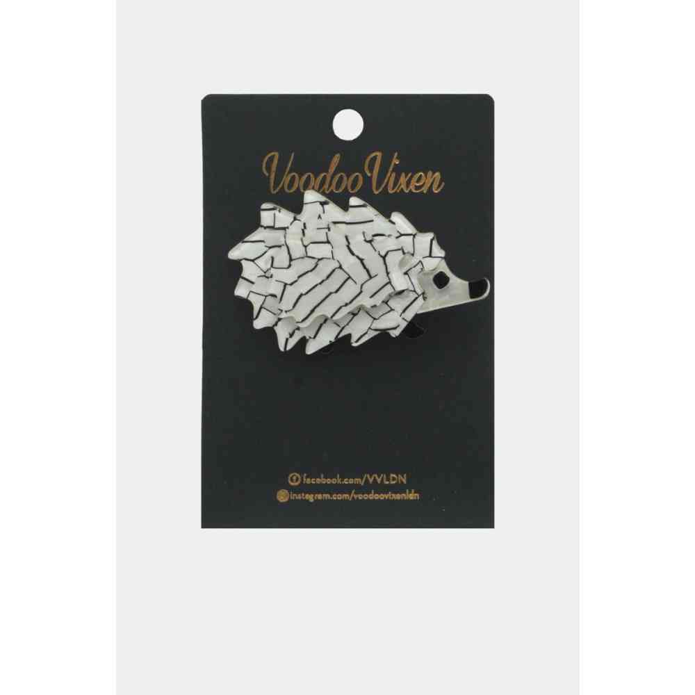 Voodoo Vixen - Hedgehog Broche - White